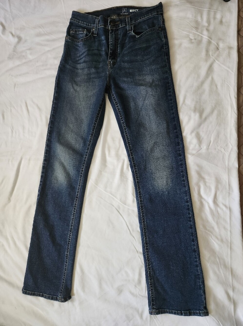 George Men's Slim Dark Blue Washed Jeans